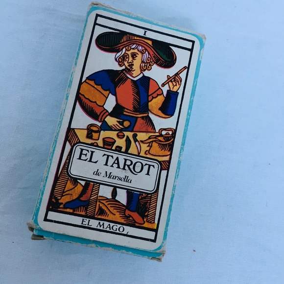 Vintage El Tarot Deck de Marsella 78 Cards Made in Spain 5 1/2" x 3" FRENCH - Picture 2 of 7